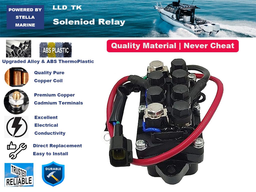 Trim Tilt Relay Solenoid for Yamaha Outboard 115HP F115TLR 68V-8195B-01-00 68V-81950-01-00