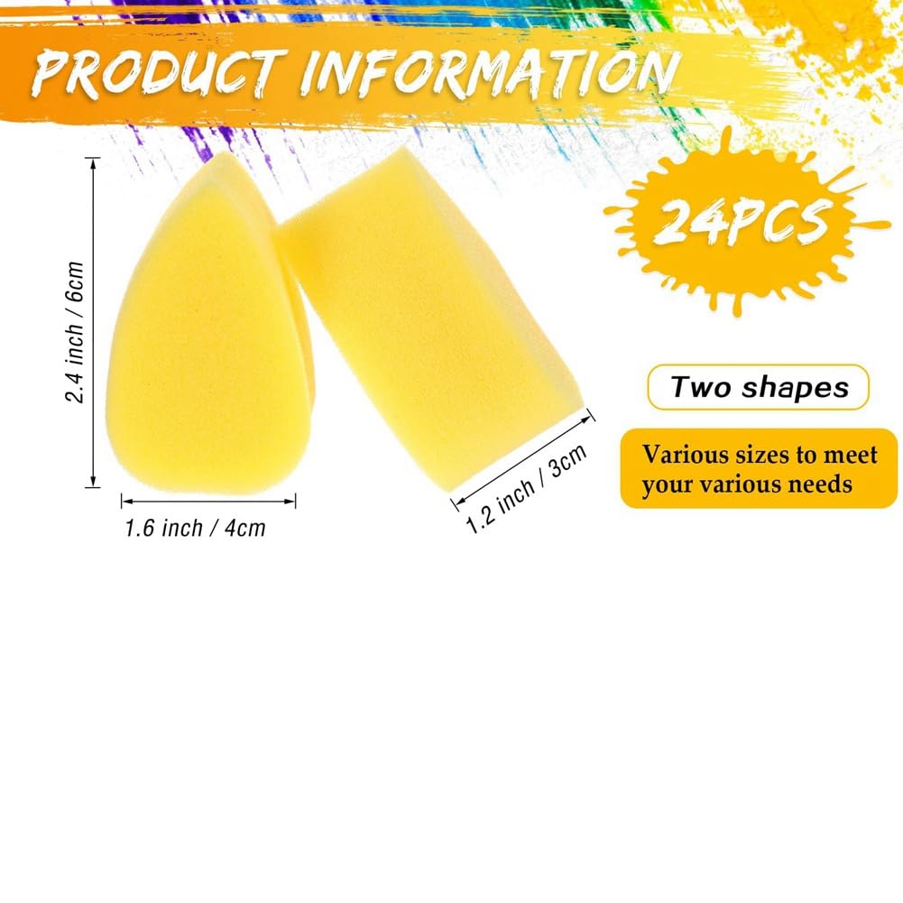 Eponge Body Paint 10 Éponges Maquillage En Forme De Pétale 🌸 - Pour Peinture Faciale & Corporelle - Haute Densité Noir Peinture Visage