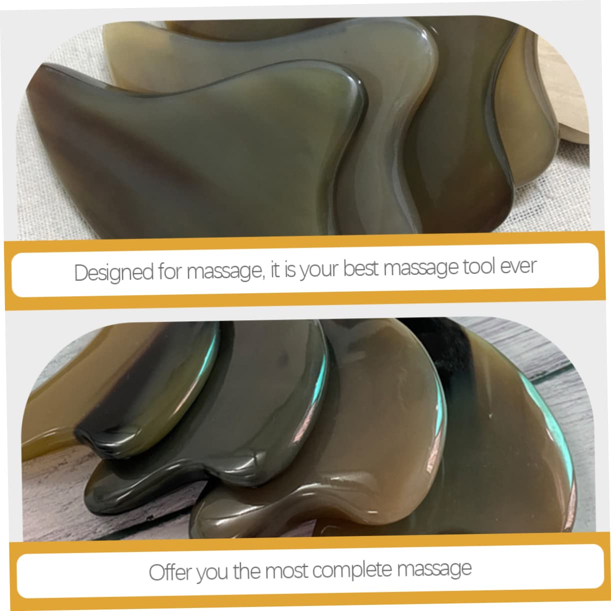 MAGICLULU 4 Pezzi Gua Sha Strumenti Per Il Viso Strumento Per Massaggio Guasha Per Collo E Viso Scolpire Il Corpo Per Casa E Viaggio