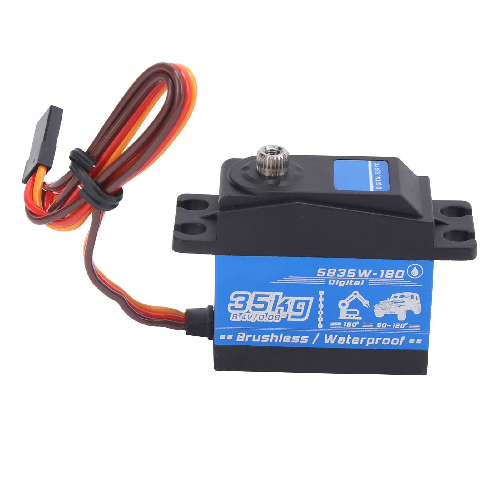 Servomotore brushless impermeabile da 35 kg per auto e robot RC in scala 1/8 e 1/10.
