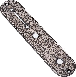 Electric Guitar Control Plate, Metal Carved Control Plate Guitar Accessory Replacement Part for TL TELE(Black) Performance Accessories