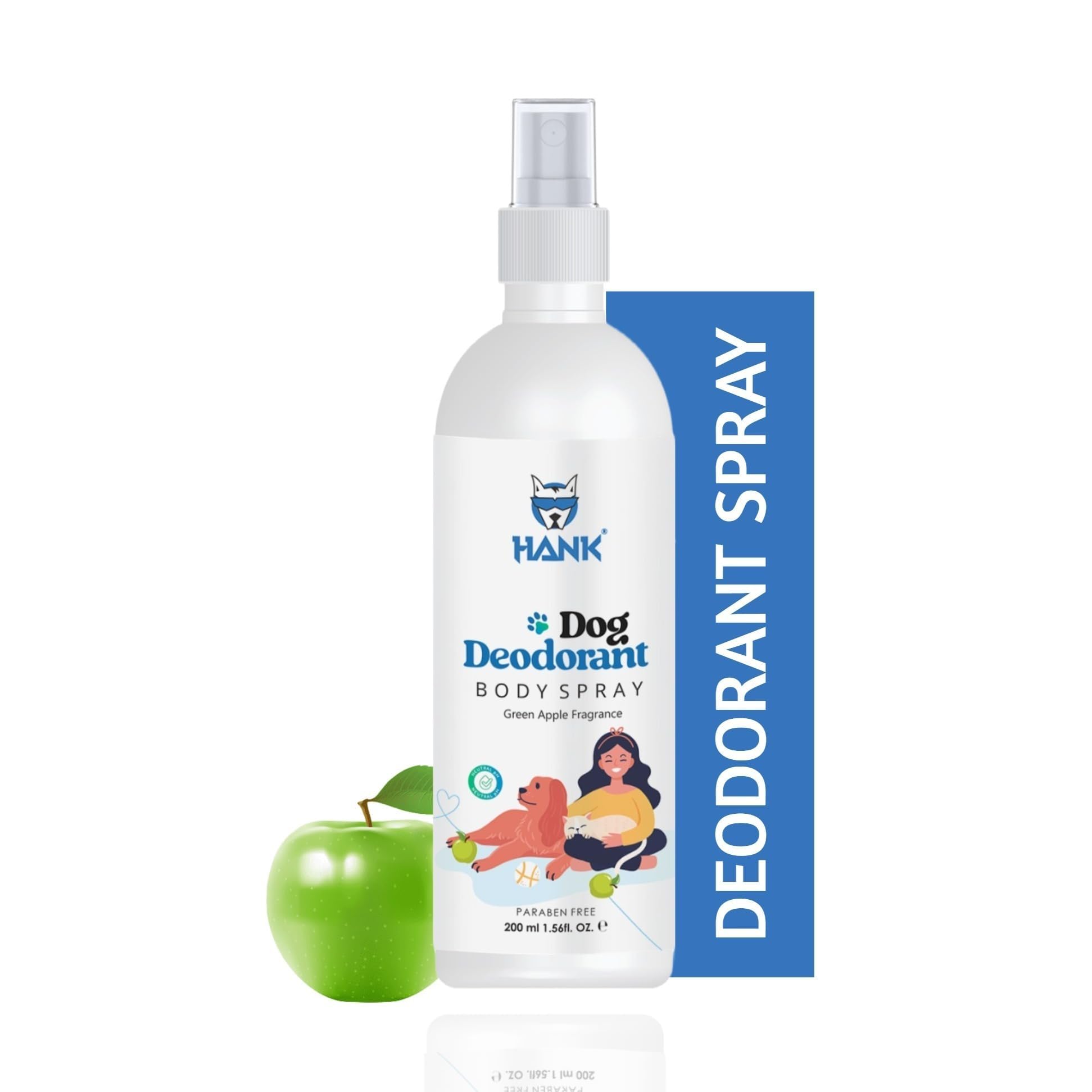 HANK Dog Deodorant Spray - Green Apple Fragrance For Dogs - Paraben Free - Odor Eliminating Spray - Long Lasting Pet Perfume - Odour Remover - 200ml (B0CC635897) Amazon Price History, Amazon Price Tracker