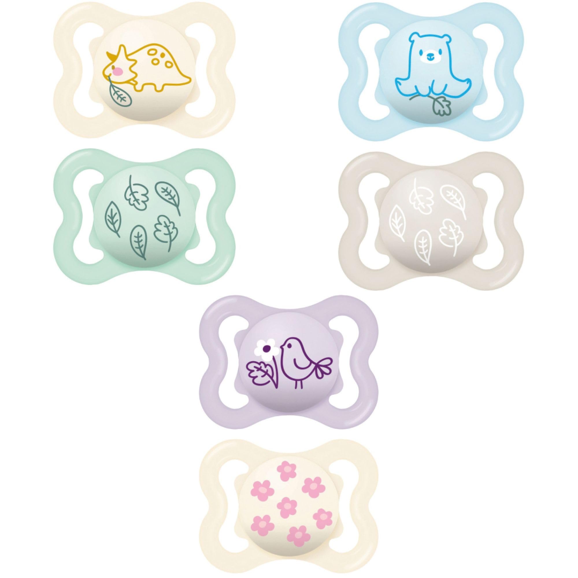 MAM | Supreme Dummy 2-6 Months (2 Pieces) Random Colour – Ultra Thin and Soft Silicone Baby Pacifier – Ideal for Good Oral Development