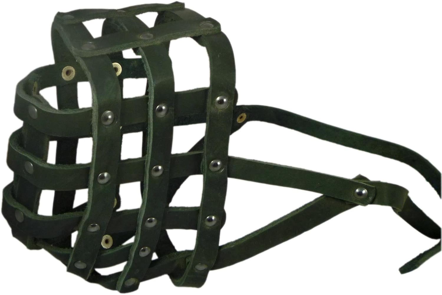 Dogs My Love Real Leather Dog Basket Muzzle #115 Black (Circumference 18", Snout Length 4.7") Mastiff, Great Dane