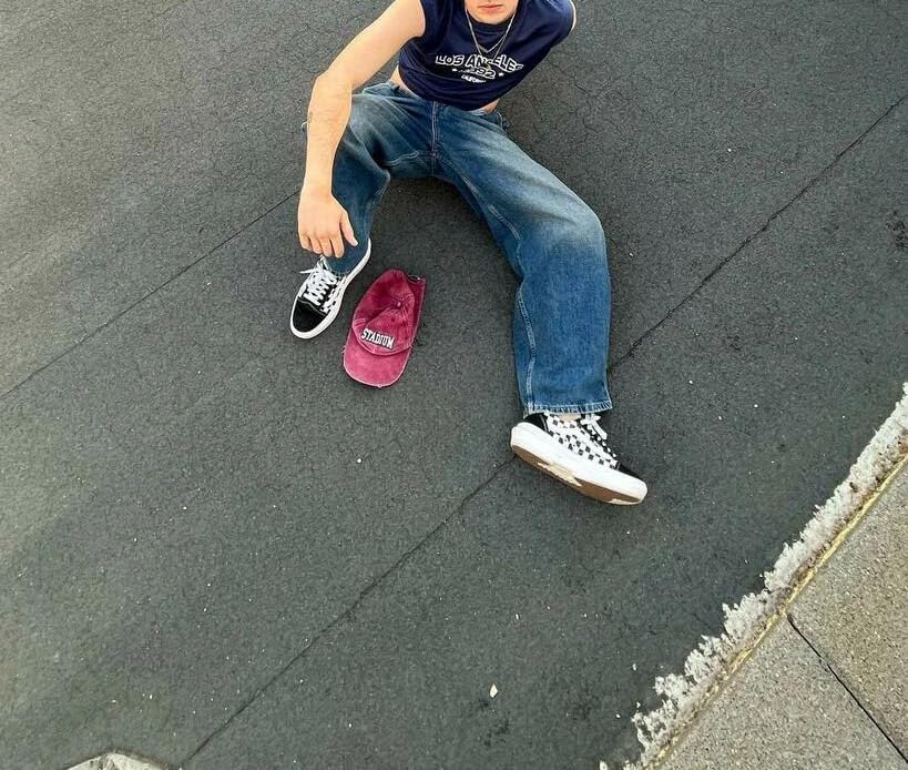 Men Y2k Skater Jeans Vintage Low Rise Baggy Straight Leg Jeans Casual Stretch Loose Fit Denim Pants Streetwear - Image 6