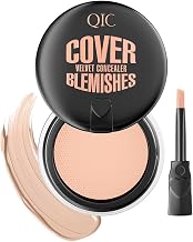 QIC Pot Concealer Full Coverage -Waterproof Makeup Concealer to Cover Dark Circles, Blemishes, Redness and Spots Crease-Proof Color Corrector De Ojeras (Light Skin Tone,0.21 Oz)