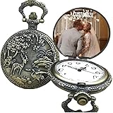 Custom Pocket Watches,Personalized Photo Pocket Watches, Alloy Material, Vintage Style, with Fob Chain/Waist, Necklace and Gift Box, for Men/Women, Dads and Grandparent