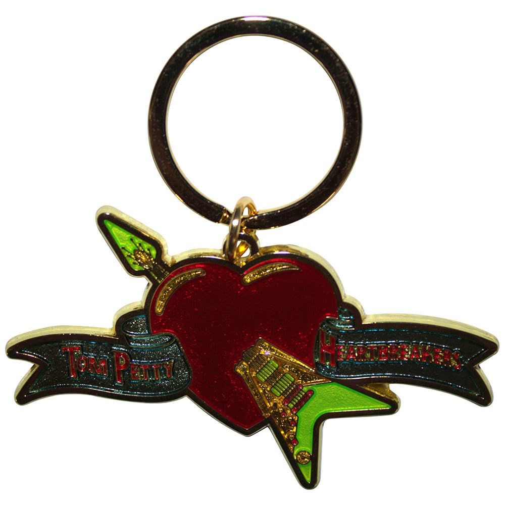 Tom Petty Unisex Yellow Flying Heart Keyring Keychain In