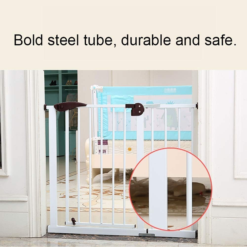 Pet per Imparare Cancelletto Di Sicurezza Punch Libero Stair Gates, Recinzione Di Sicurezza Pet Estensione Di Sicurezza Porta Staircase-Balaustro/153-156Cm