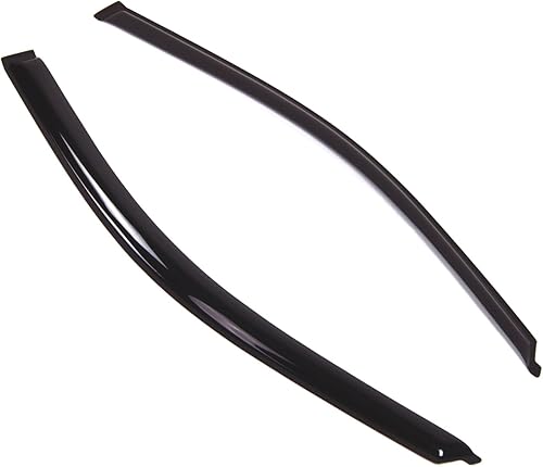 Tuningpros WD2-223RM - Deflector de visera de ventana de montaje exterior, protector de lluvia, humo oscuro, juego de 2 piezas compatible con Honda Tuningpros WD2-223RM - Deflector de visera de ventana de montaje exterior, protector de lluvia, humo oscuro, juego de 2 piezas compatible con Honda
