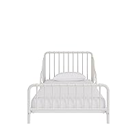 Vista 5 de Little Seeds Quinn - Cama infantil de metal caprichoso, color blanco roto