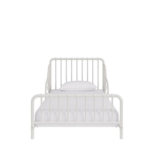 Miniatura 5 de Little Seeds Quinn - Cama infantil de metal caprichoso, color blanco roto