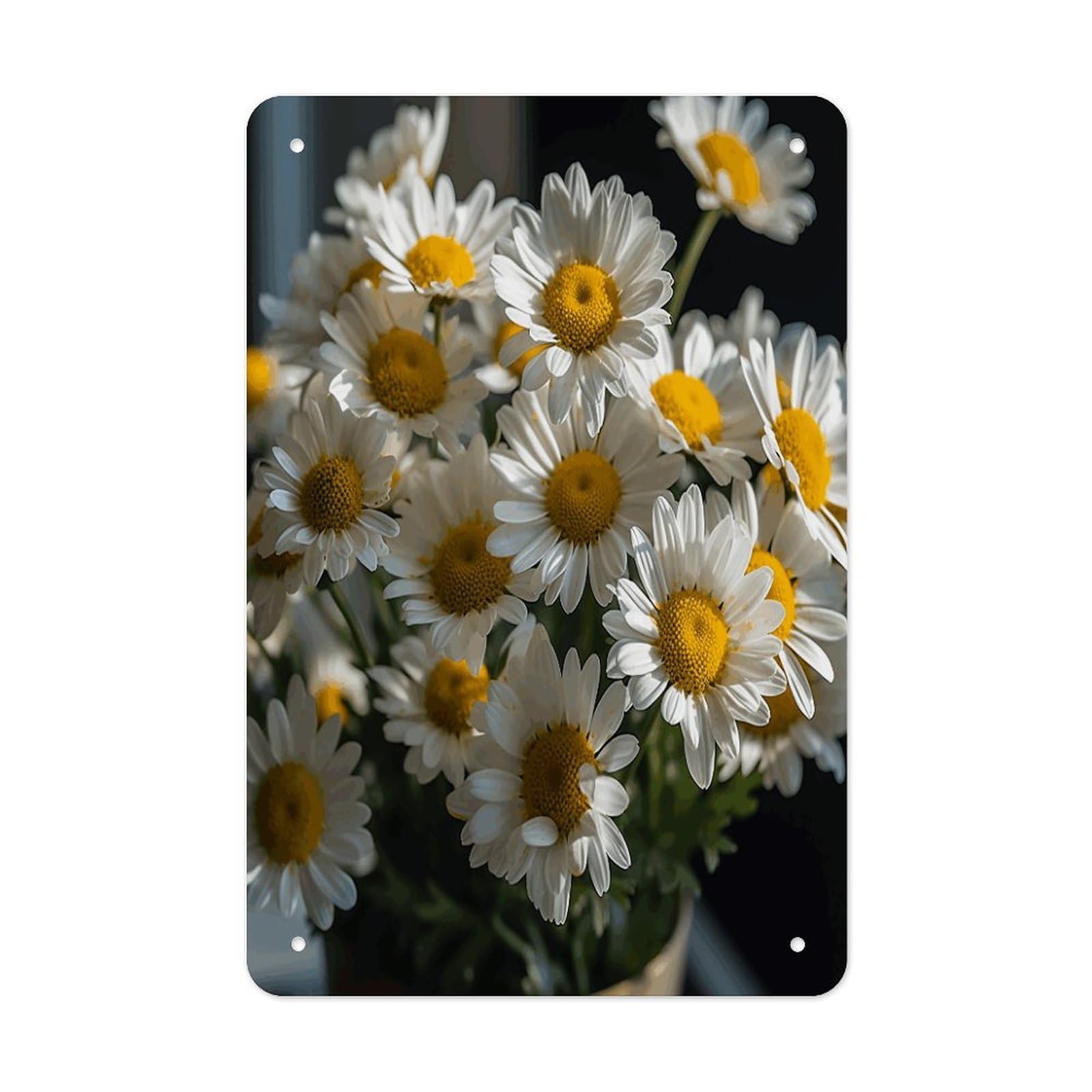 Btcowzrv Style Handful Of Daisies Metal Tin Sign Wall Decor Hanging Plaque