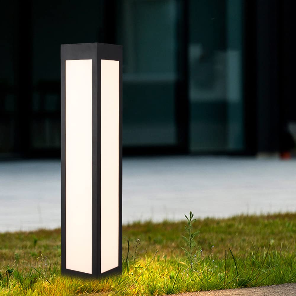 WANGYAN Zonne-energie Column Post Lights Eenvoud Post Light Lamp LED Waterdichte Kolomlamp Aluminium Outdoor Patio Tuin Villa Deur Pijler Tafellamp Hek Kolom Sokkel Licht Poort Bolder