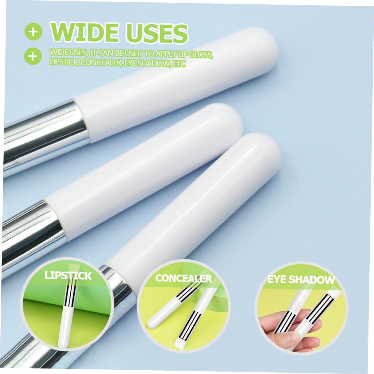VICASKY 2pcs Lip and Concealer Brush Ergonomic Smudge Applicator for Lipstick Concealer Eyeshadow Versatile Makeup Tool for Women