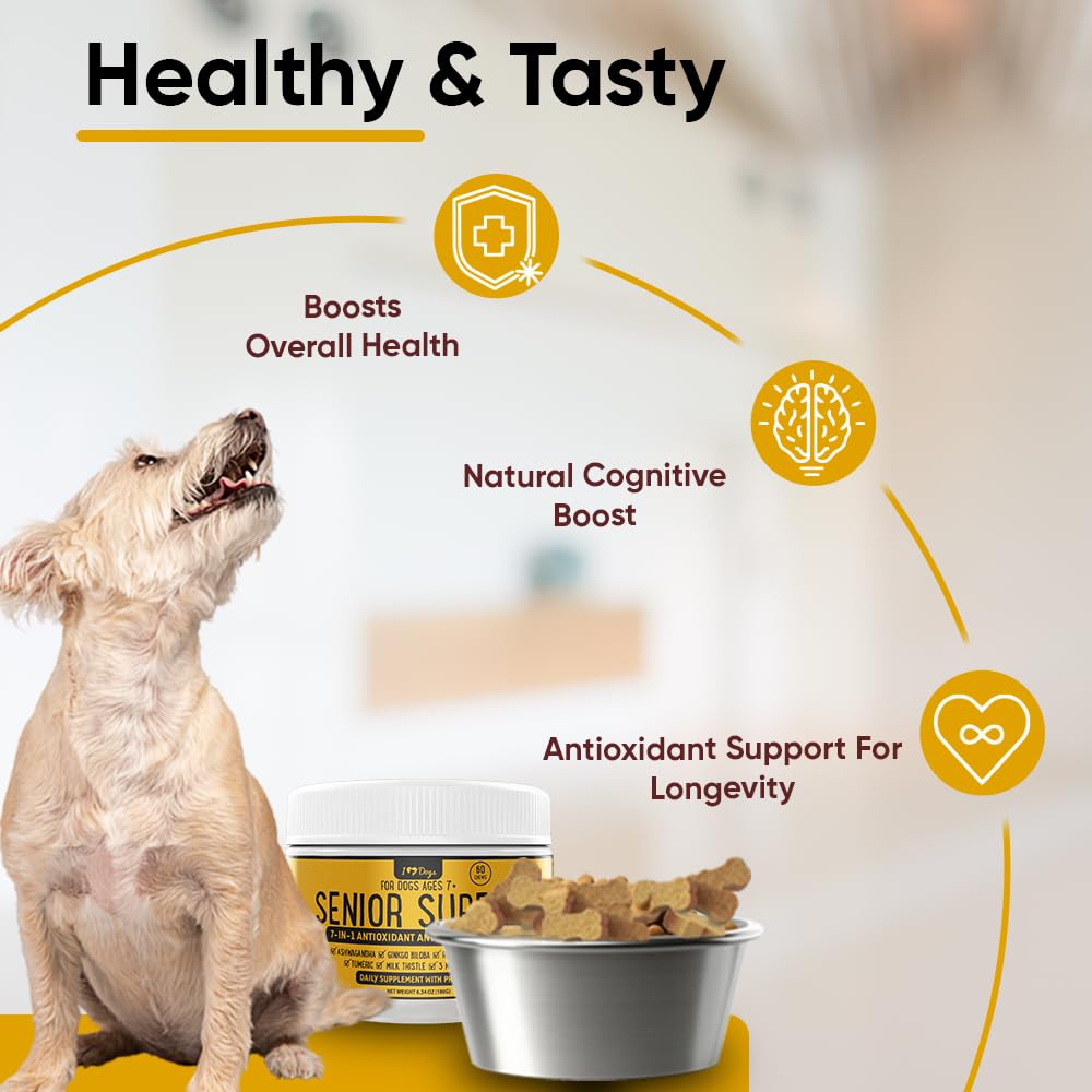Amazon.com : iHeartDogs Senior Super 7 Daily Dog Multivitamin - 7