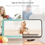 2K Boifun Moniteur bébé WiFi, 360° Caméra avec lumière de nuit & 5 1 cm 3MP Affichage, contrôle de l'application de téléphone & LCD Moniteur, suivi automatique, AI Motion & Détection du son, 3000mAh Batterie, 2-Way Audio