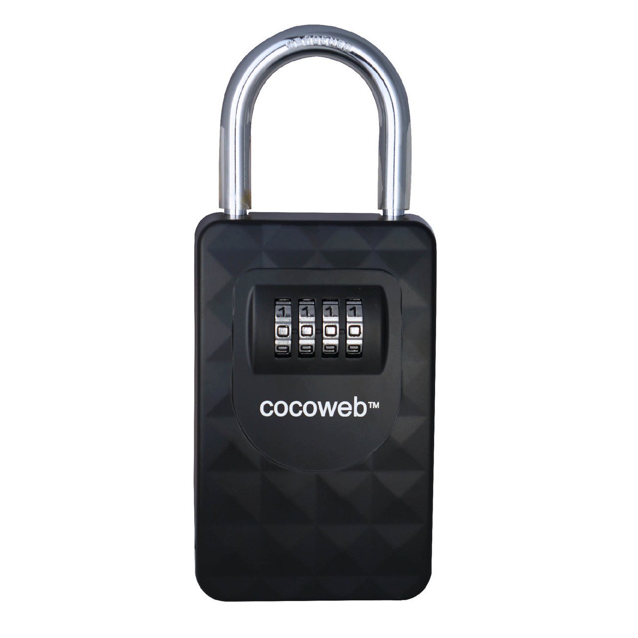 CocowebHKPV-S | Heavy Duty Combination Storage Lock Box - Hanging Shackle, Black
