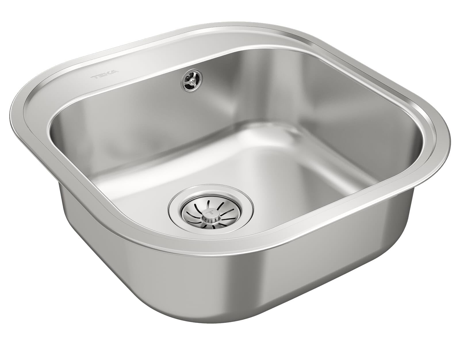 TEKA Fregadero Encastrado 1 Seno para Mueble 45cm, Acero Inoxidable, Incluye Escurridor y Válvula Automática, Modelo Stylo 1C