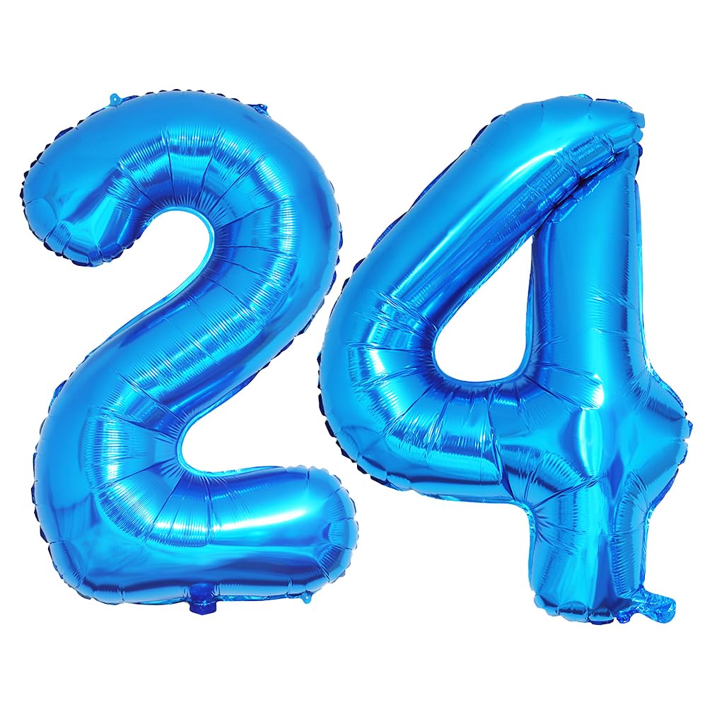 Foil Globo Número 5 Azul 40" (101cm), Inflable Helio o aire, Gigante Numeros 0-9, 10-19, 20-29, 30-100, Grande Globos Decoración para La Boda Aniversario y Cumpleaños Fiestas — view 9