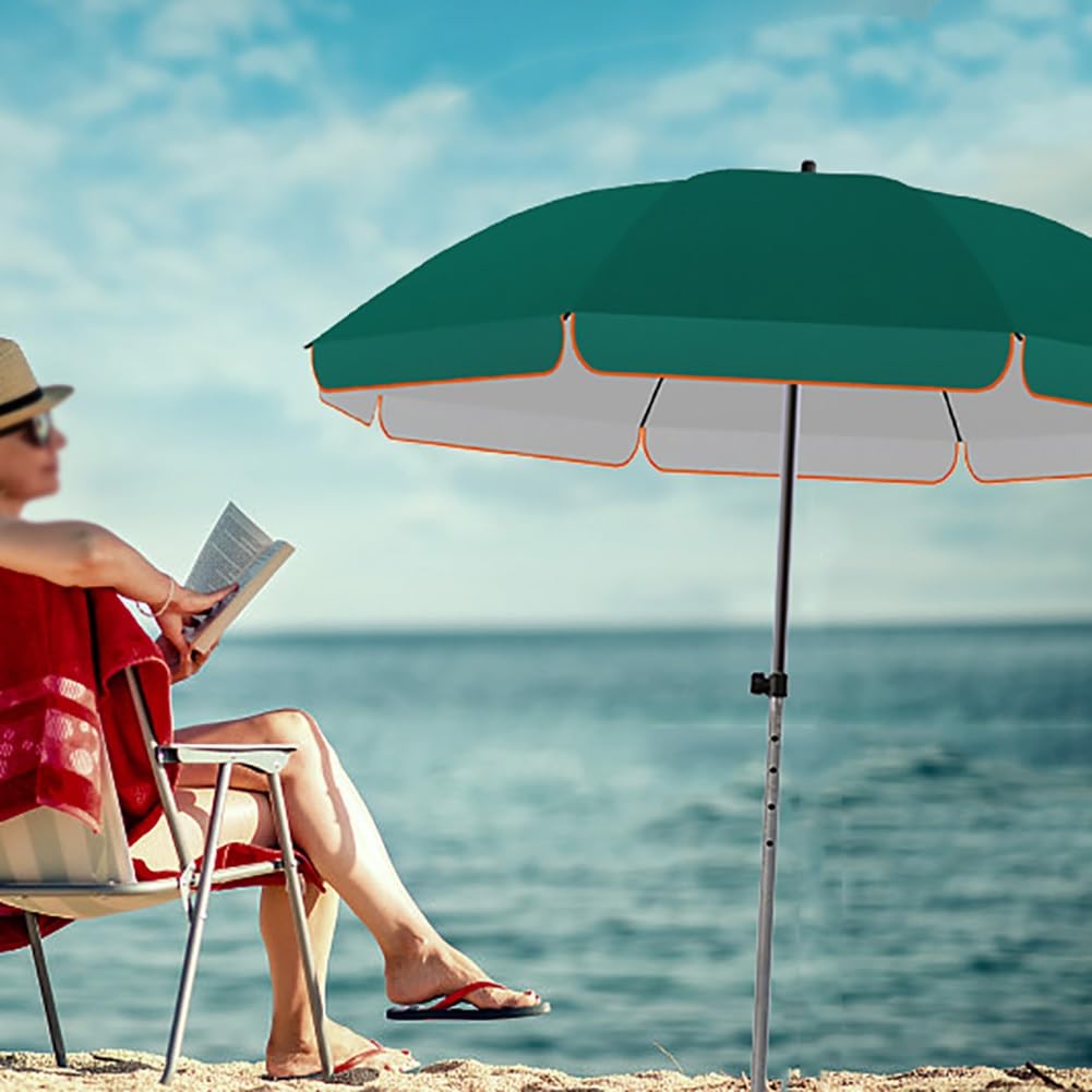 Zewnętrzny parasol tarasowy, ochrona przed promieniowaniem UV, okrągły parasol przeciwsłoneczny na basen, wiatroszczelny parasol plażowy z regulacją wysokości