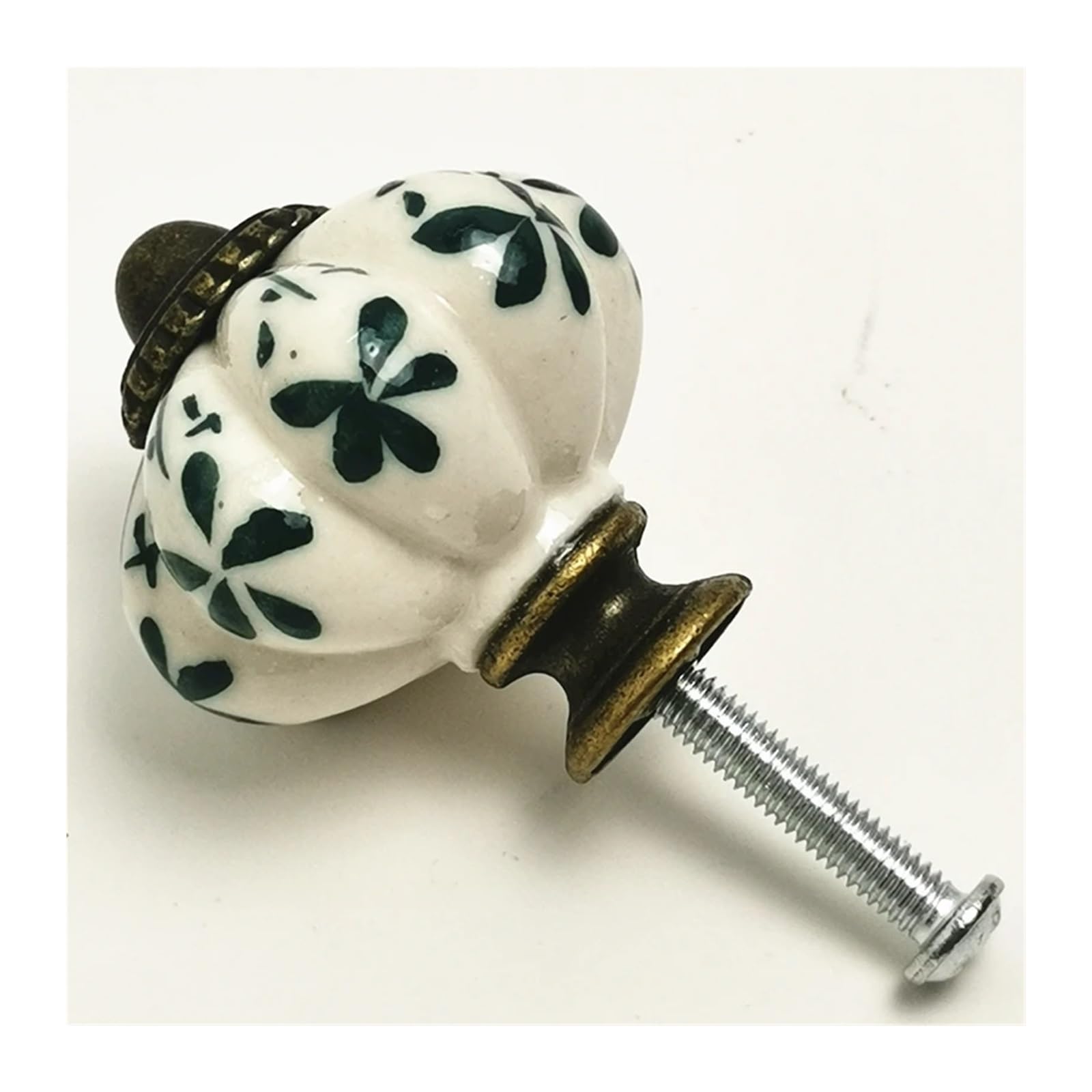 Maniglie per mobili da cucina Maniglie for ante di mobili e armadietti in ceramica a forma zucca, 10 pezzi(Color3)