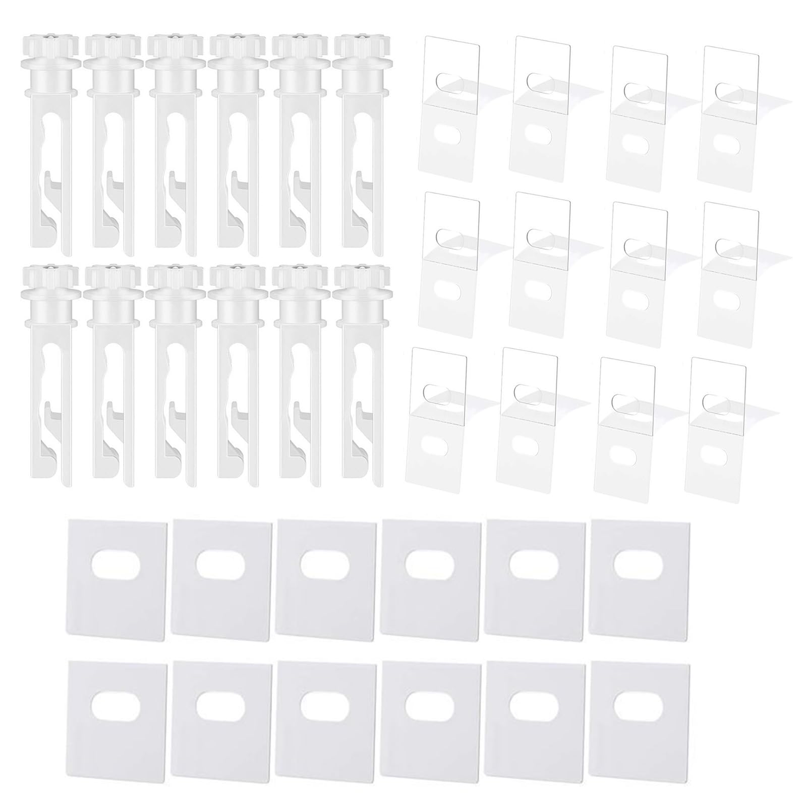 Kalttoy Multicolor 12Sets Vertical Blind Repair Tabs And Stems For Headrail Carriers, Curtain Accessories Vertical Blinds Repair Set