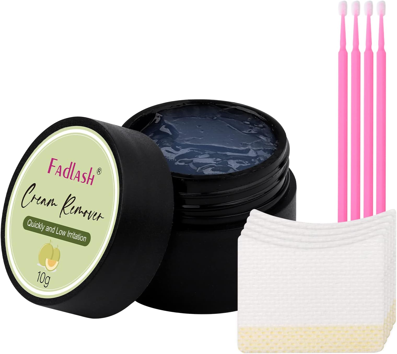 Eyelash Extension Remover 10g Cream Lash Extension Remover Dissolves Powerful Eyelash Glue Remover Low Irritation eyelash remover for lash extensions Lash Glue Remover for Sensitive Skin(Hami Melon)