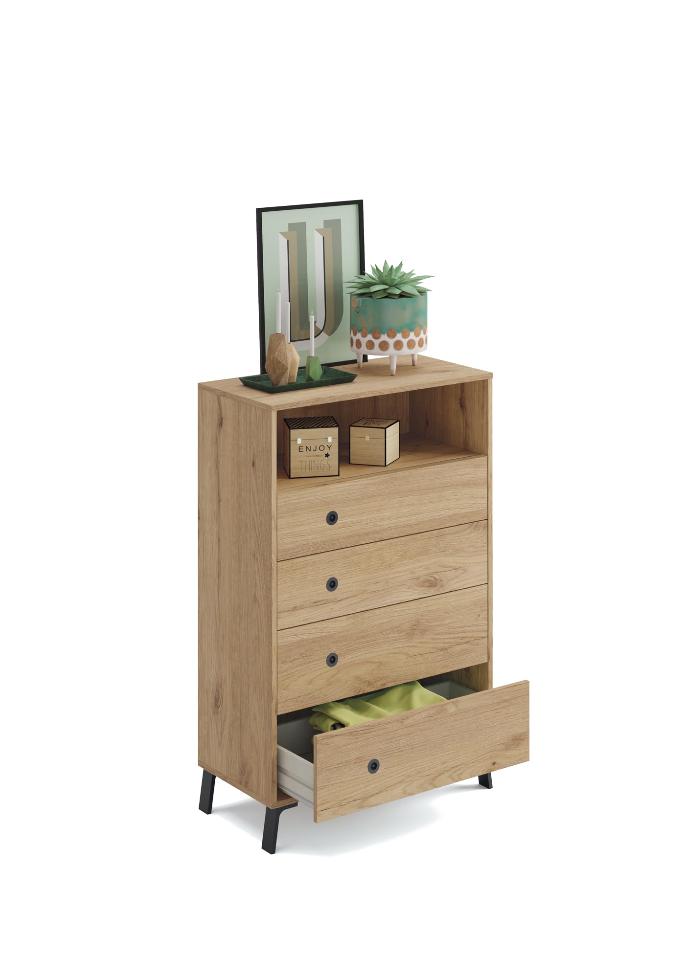 Cómoda para dormitorio Clim de Muebles Pitarch para organizar ropa en pisos urbanos