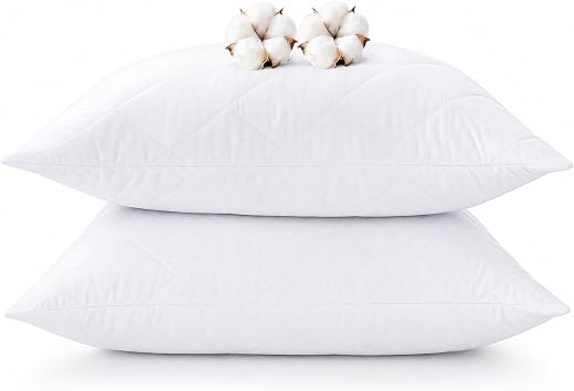 CoolShields Premium Cotton Waterproof Pillow Protectors with Zipper, Breathable & Noiseless, Hypoallergenic Soft Skin-Friendly Surface for All-Night Comfort, King Size - 20x36 2 Pack