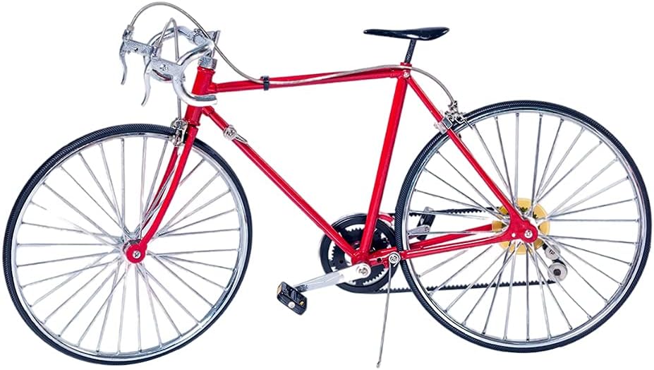 Pewete 1 6合金自転車モデルdiyキットキャラクター車両デスクトップ装飾工芸品コレクション男の子女の子へのギフト 赤