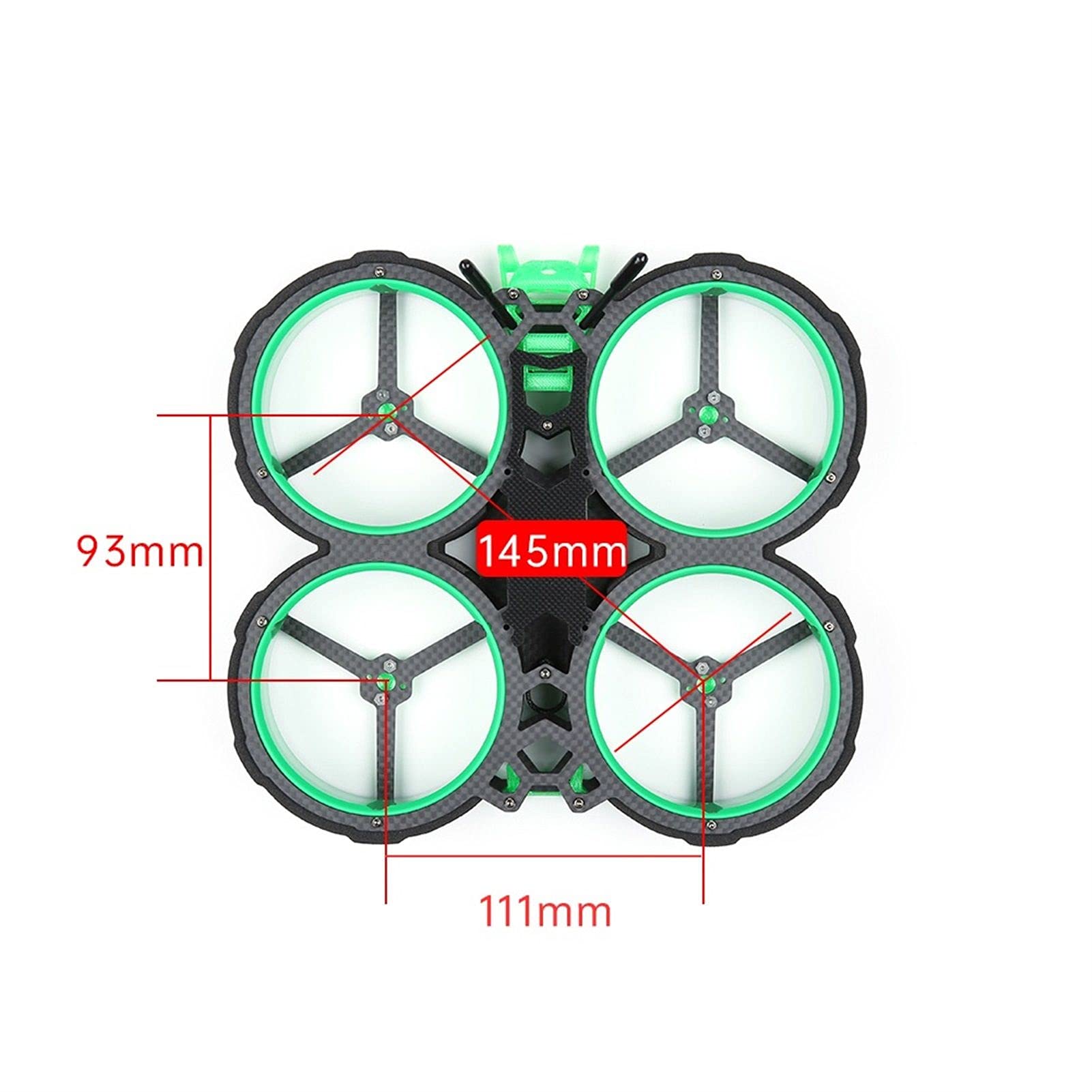 Zestaw ramek CineWhoop Green Hornet V3 Analog 145 mm 3 cale