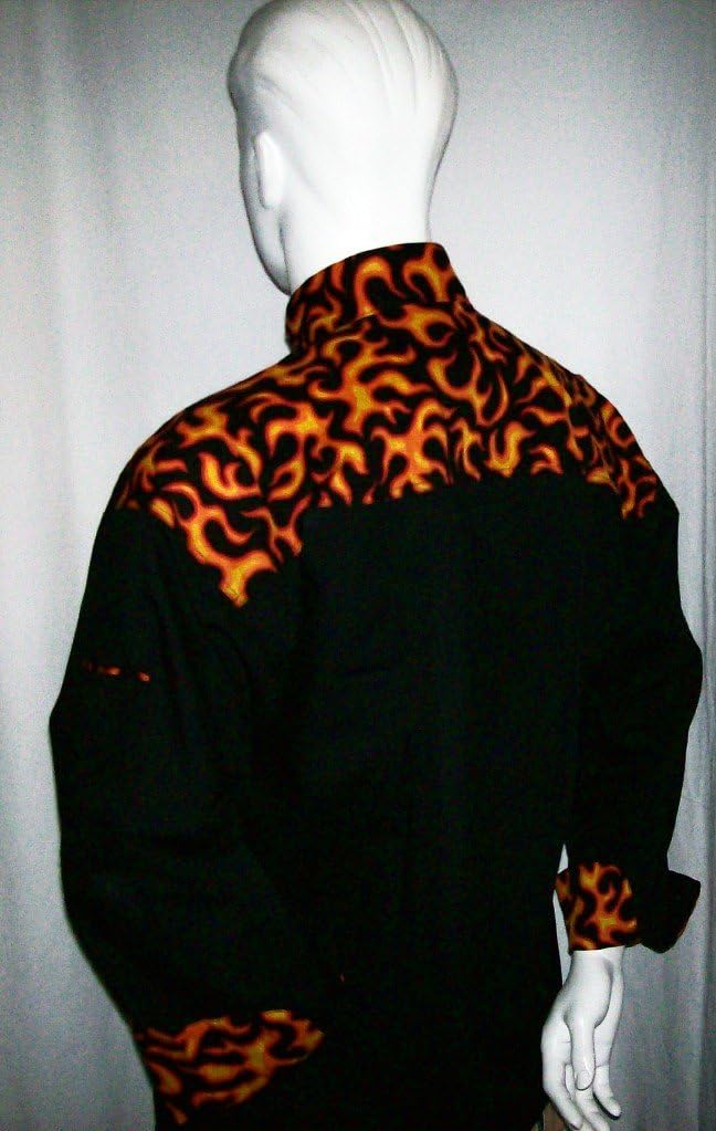 Chefskin Executive Chef Jacket Flames Black Ls