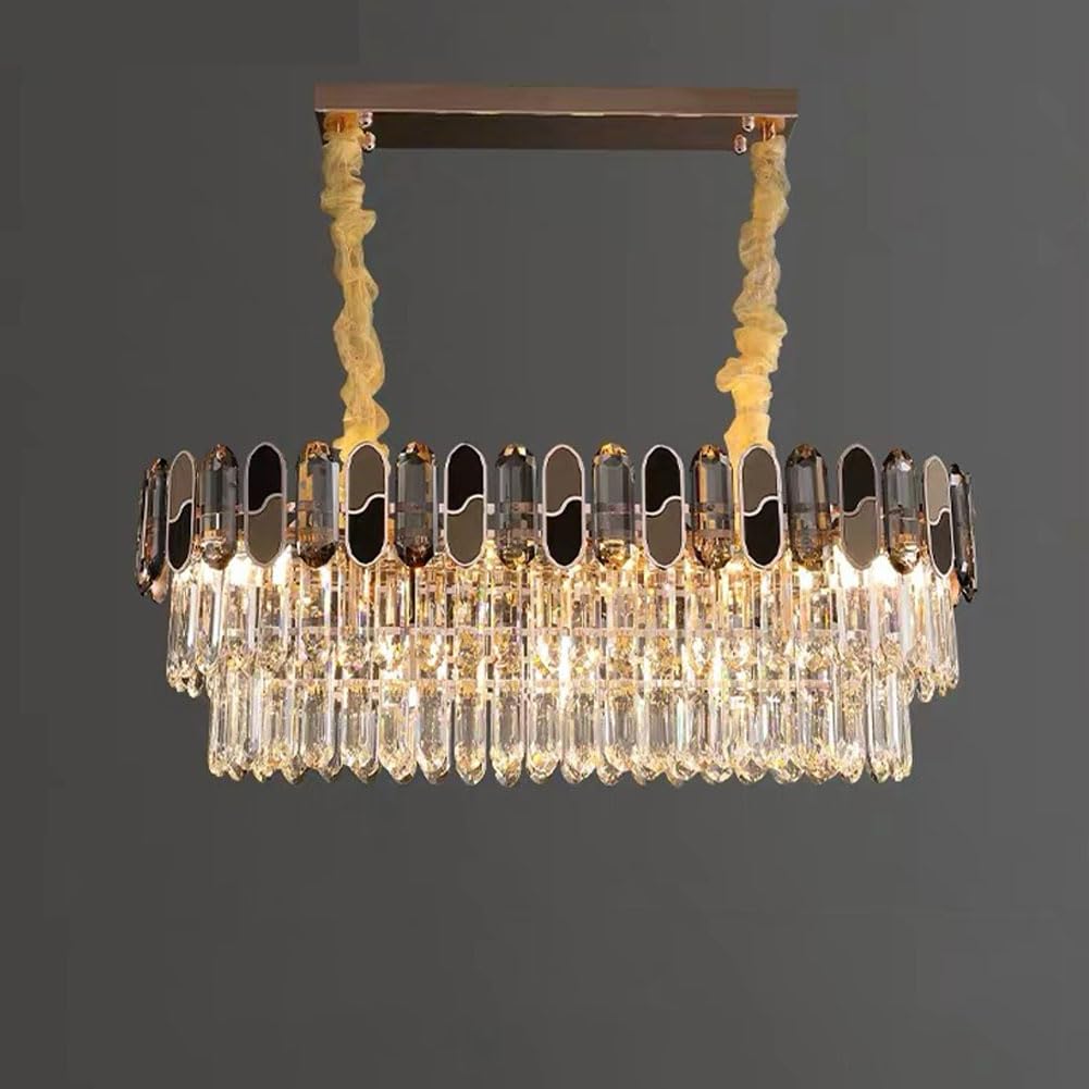 HXYSXHJUO Modern light luxury crystal chandelier, minimalist lamp, for living room hall dining bedroom lighting,85cm