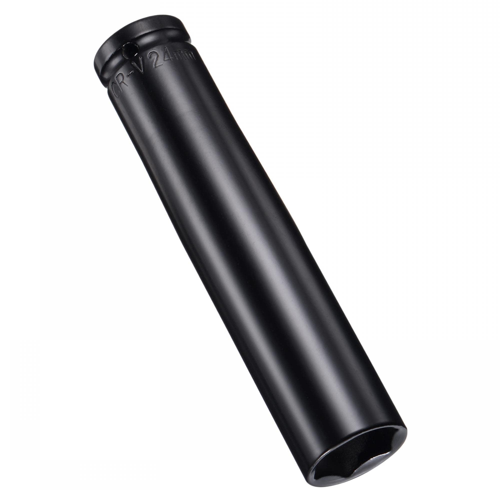 MACHSWON 2Pcs 1/2 Inch Drive - 24mm Deep Impact Socket with 6 Point Design, Heat-Treated Cr-V Steel 150mm Length, Metric Sizes