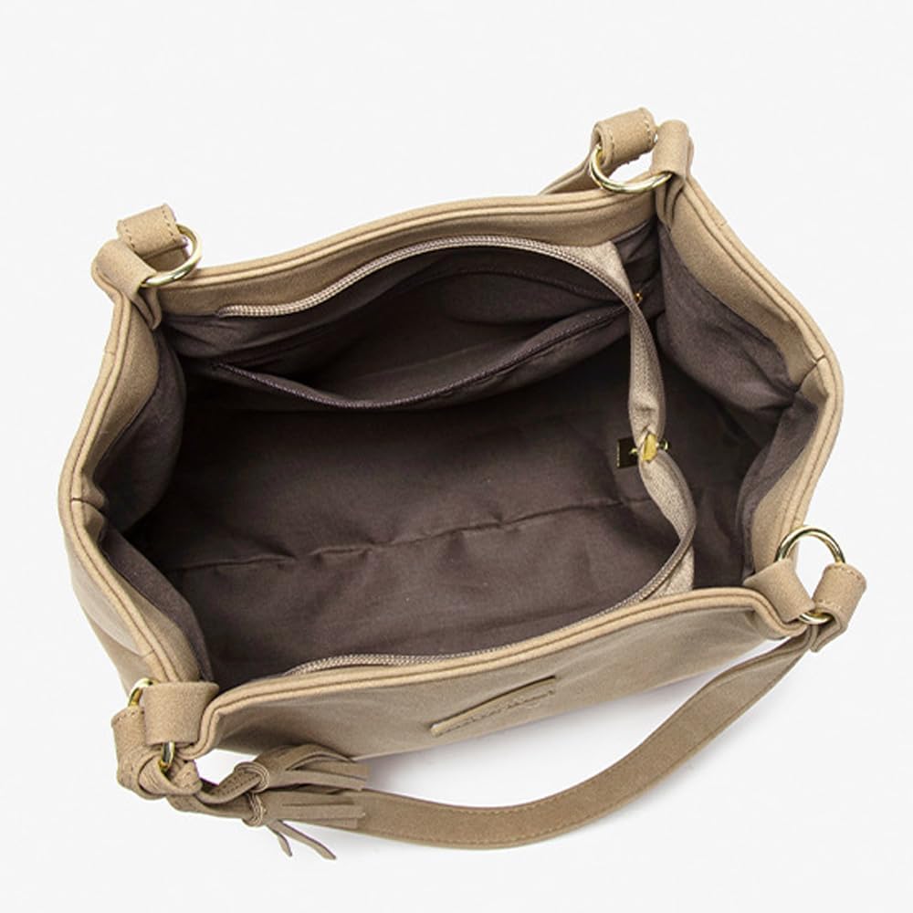 Work Tote Bag for Women Large Capacity Suede Tote Bag Shoulder Purse Office Commuter Handbag Lightweight