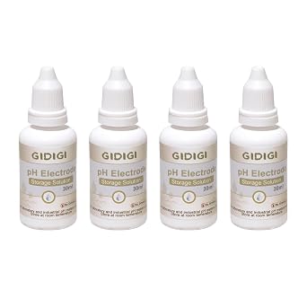 pH Electrode Storage Solution, 3M KCL, 4x30ml for pH & ORP Meters | 3M KCL storage fluid for pH/ORP probes. Lab & industrial use. Precision dropper tip. preserves accuracy and prevents drying