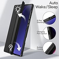 Vista 5 de JETech Funda para Samsung Galaxy Tab S10 Ultra/Tab S9 Ultra de 14.6 pulgadas con soporte para S Pen y parte trasera de policarbonato transparente