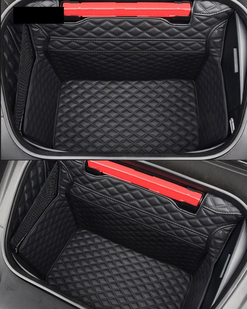 Tappetino Bagagliaio Anteriore Personalizzato Per Porsche 911 2021-2022: Protezione Antiscivolo In Similpelle Beige Nero