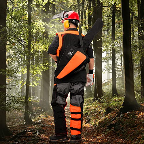 Zelarman Chainsaw Bag- Size Upgrade- Improved Portable Chainsaw Carrying Case, Full Protective Chainsaw Storage Bag Fit For Stihl/Husqvarna 16"/18"/20" Chainsaws #TOP6