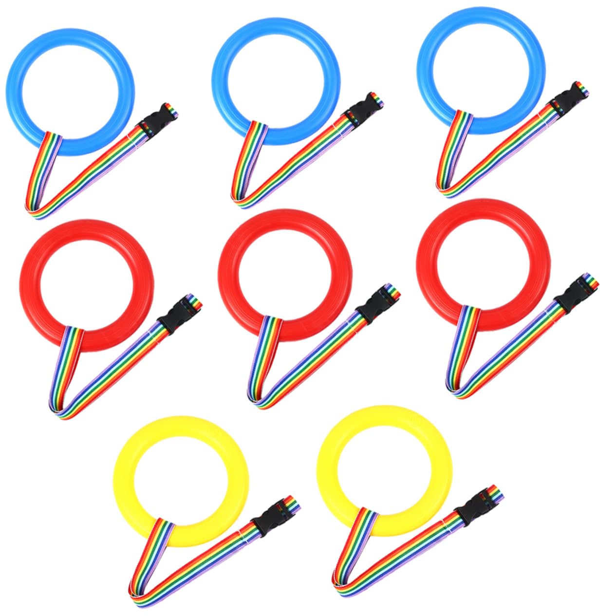 ERINGOGO 8Pcs Detachable Safety Walking Rope for Outdoor Preschool Leash with Handles Lost Design for Organized Walking and Convenient for Daycare Use