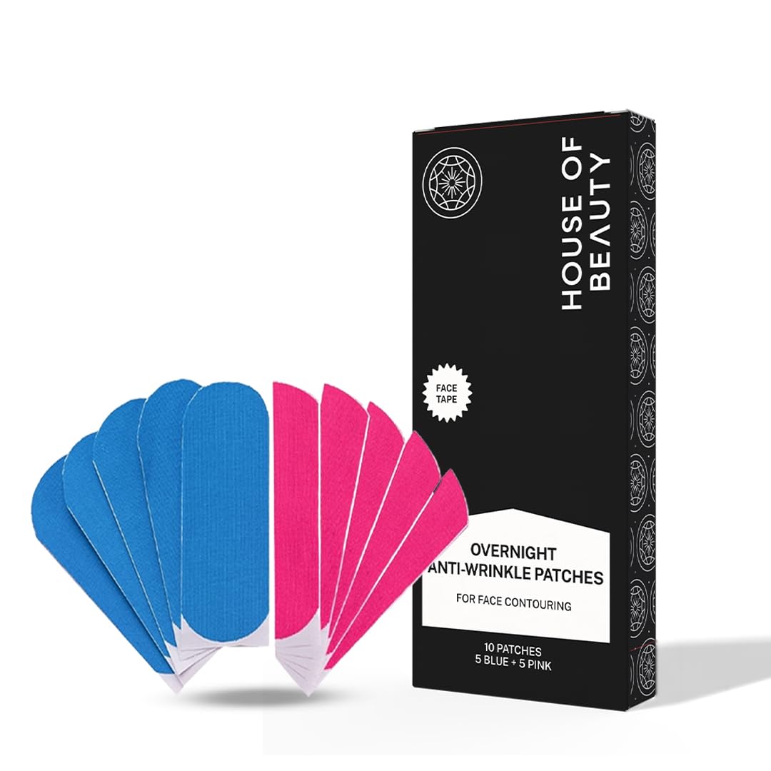 HOUSE OF BEAUTY Overnight Anti-Wrinkle Fabric Face Tape Patches, Helps in Improve Anti-Aging Wrinkles, Moisturize and Smoothing Skin (10 Patches)