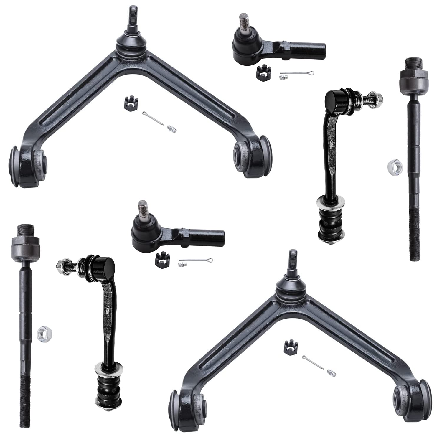 Detroit Axle - 8pc Front End Suspension Kit for 07-09 Chrysler Aspen, 04-09