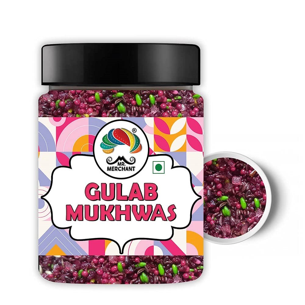 Gulab Mukhwas, Traditional Mouth Freshener Mukhwas Mix (Pack of 1 (300g Jar Pack))