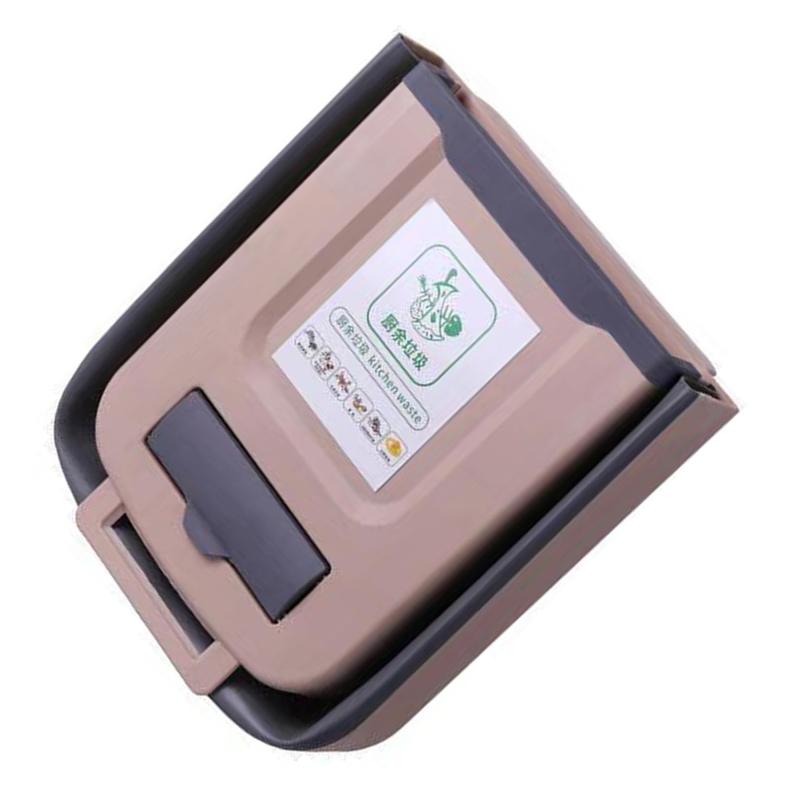 Kalttoy Coffee Color 7L / 10L Capacity Wall Mounted Trashcan Car Space Saving Garbage Container For Motorhomes Home Car Kitchen Folding Waste Bin