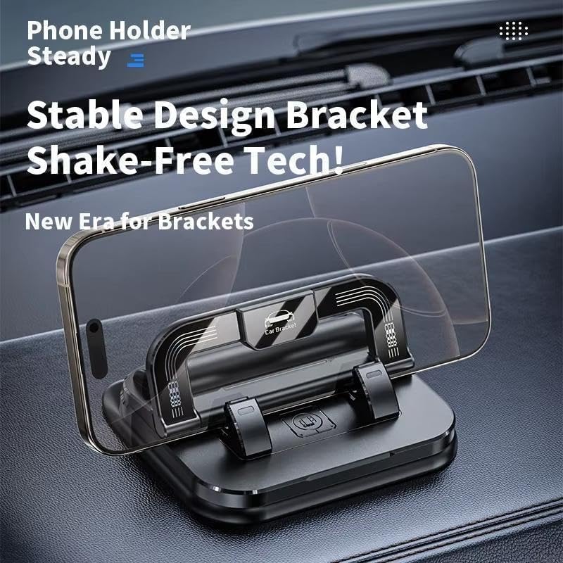 Miniatura 4 de Car Phone Holder 360 Degree Rotation, 2 in 1 Dashboard Stand & Number Plate Cellphone Mount,Suitable for Car Navigation in-Car Dashboard (Black)