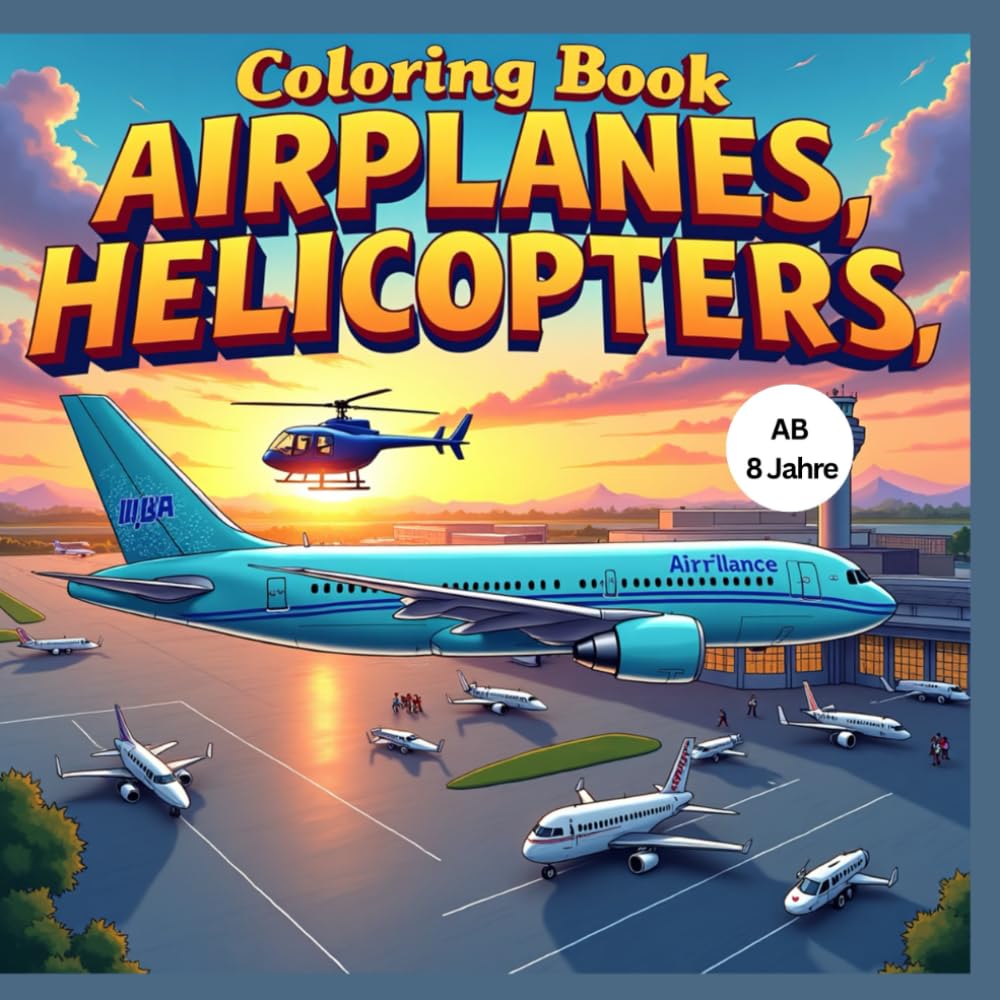 coloring Book Airplanes Helicopters (Tauche ein in eine Welt voller Geheimnisse und Wunder)