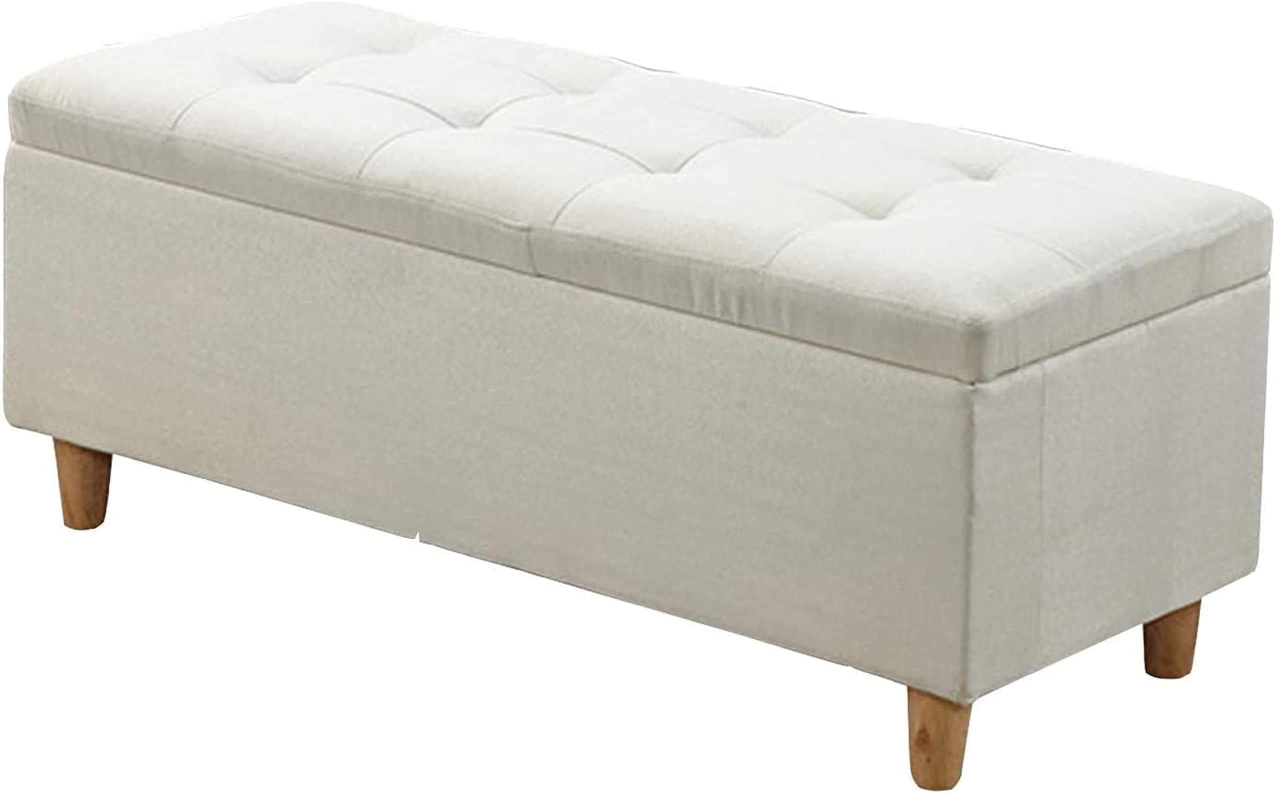 ZHANGshouf 31" Fabric Storage Ottoman - Versatile Foot Stool & Shoe Bench with Flipping Lid Stylish Sofa Stool Cushioned Footrest Perfect for Living Room & Entryway nization