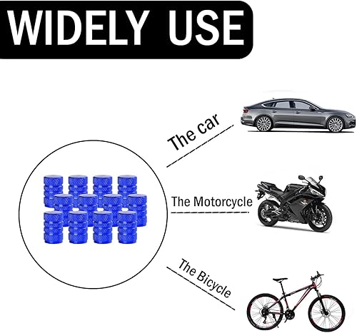 Miniatura 4 de jeseny 12 tapas de vástago de válvula de neumático de automóvil, cubierta de tapa de aire de aleación de aluminio para neumáticos de automóvil,