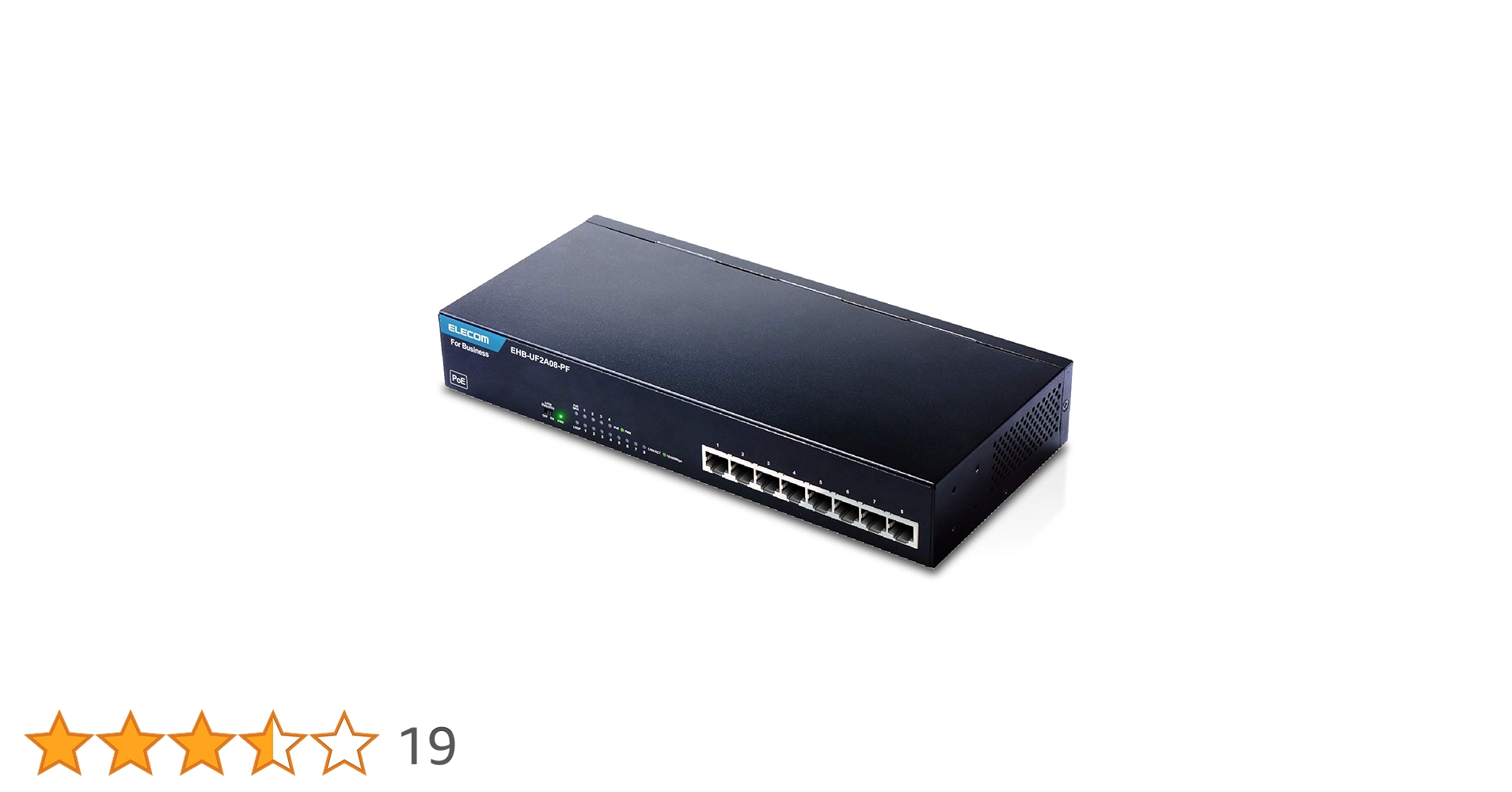 Amazon | エレコム スイッチングハブ 8ポート 金属筺体 PoE 10